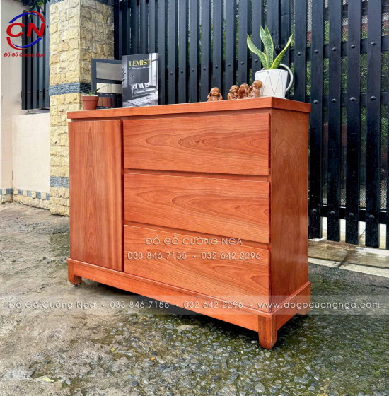 Tủ ngăn kéo gỗ xoan đào ( tủ quần áo em bé ) 