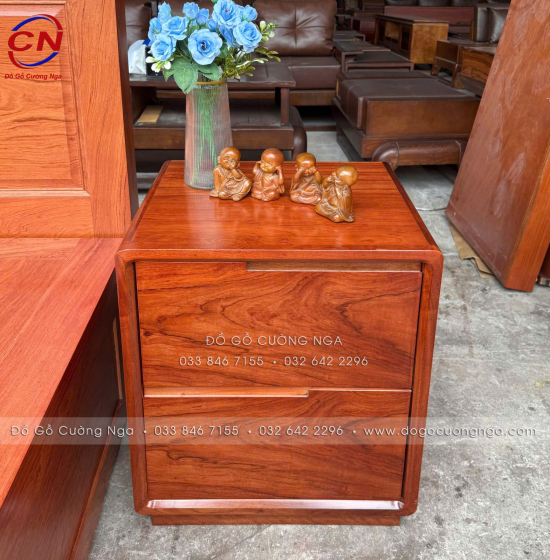 Combo Giường Tủ Gỗ Hương Đá Kèm Bàn Trang Điểm Sang Trọng