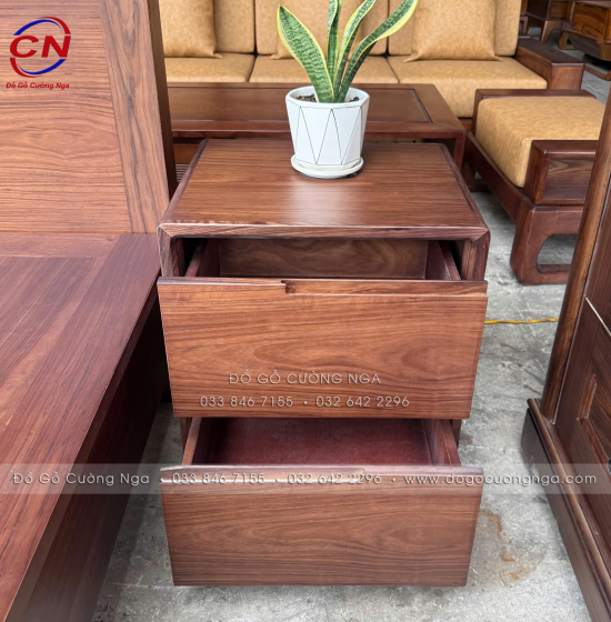 Combo Phòng Ngủ Gỗ Óc Chó – Đồng Bộ Nội Thất