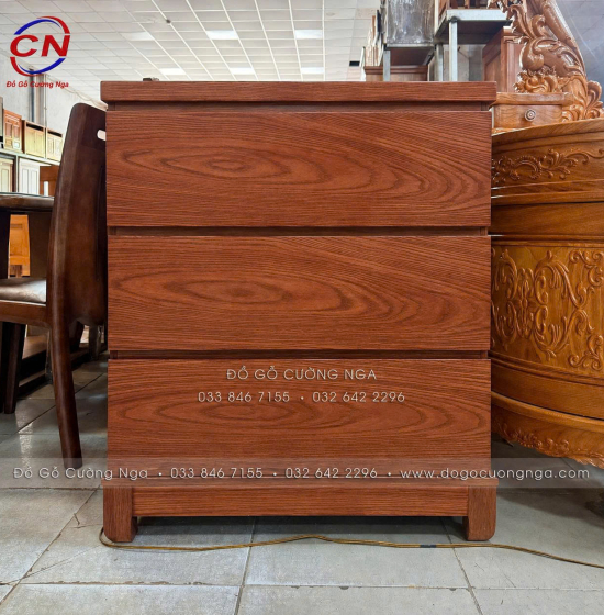 Tủ Nhật Ngăn Kéo Gỗ Sồi Nga 80cm – 3 Ngăn Kéo Dễ Sử Dụng