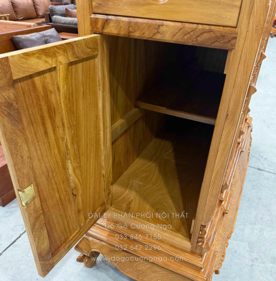 Tủ Thờ Gỗ Gõ Đỏ Cao Cấp 1m75 Cánh Trơn
