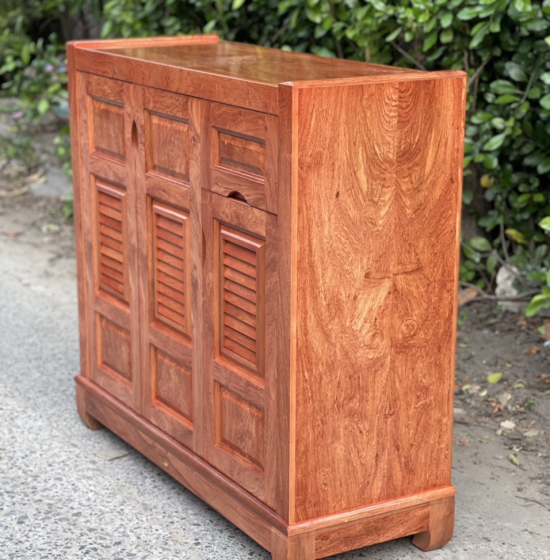 Tủ Giày Dép Gỗ Hương Đá 3 Cánh Hiện Đại - TD 03