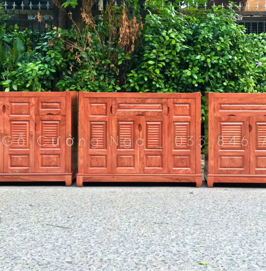 Tủ Giày Dép Gỗ Hương Đá 3 Cánh Hiện Đại - TD 03