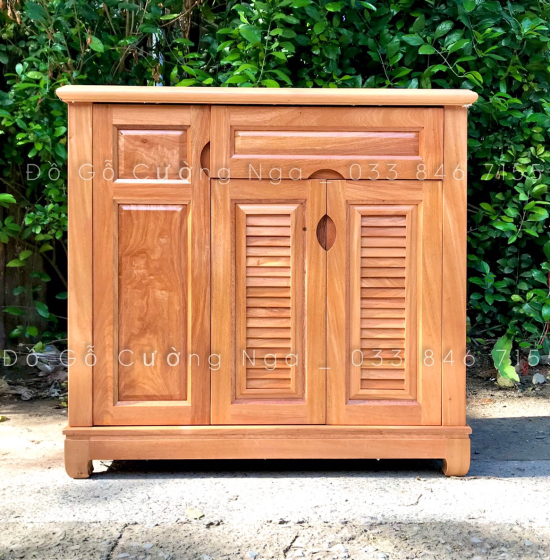 Tủ Giày Dép Gỗ Đinh Hương 3 Cánh Cao Cấp Giá Rẻ - TD 07