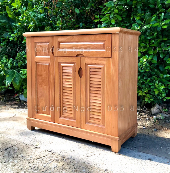 Tủ Giày Dép Gỗ Đinh Hương 3 Cánh Cao Cấp Giá Rẻ - TD 07