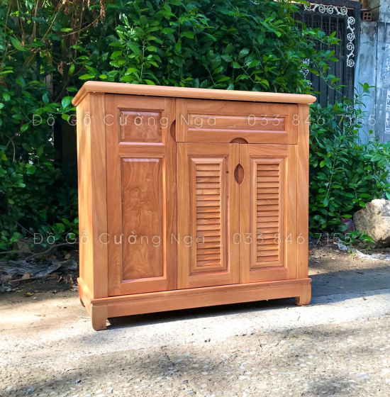 Tủ Giày Dép Gỗ Đinh Hương 3 Cánh Cao Cấp Giá Rẻ - TD 07