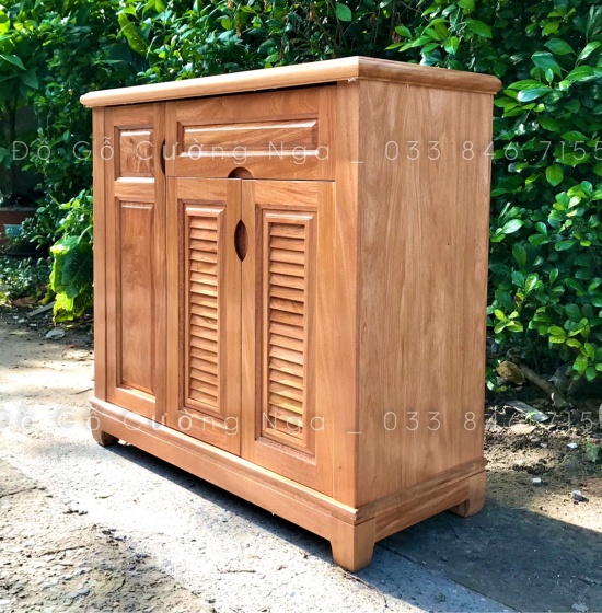 Tủ Giày Dép Gỗ Đinh Hương 3 Cánh Cao Cấp Giá Rẻ - TD 07