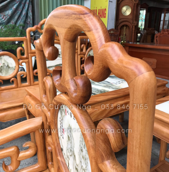Bộ Salon Gỗ Gõ Đỏ Tay Móc Cao Cấp