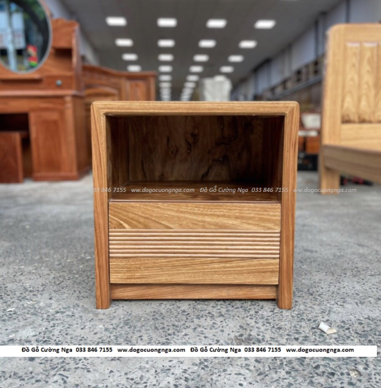 Tủ táp đầu giường gỗ hương xám hiện đại