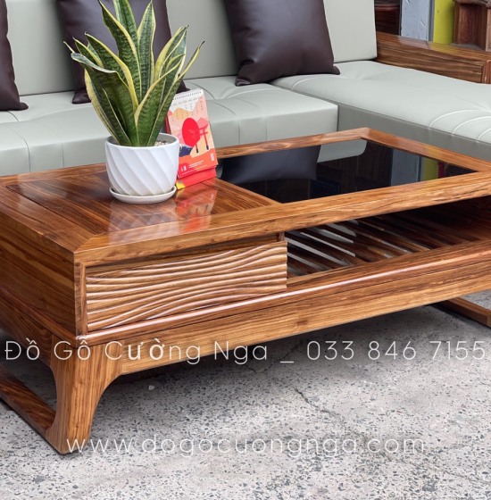 Bộ Ghế Sofa Gỗ Hương Xám Chân Hươu 2m8x1m8 Kèm Nệm