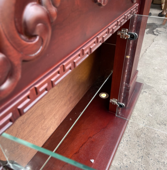 Lò sưởi gỗ xoan đào trang trí phòng khách hiện đại TG 02