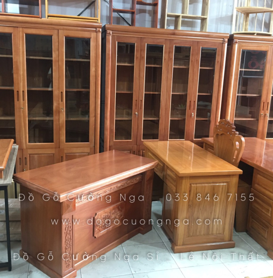 Bàn Làm Việc Gỗ Xoan Đào 1m2 Hiện Đại - BLV 09