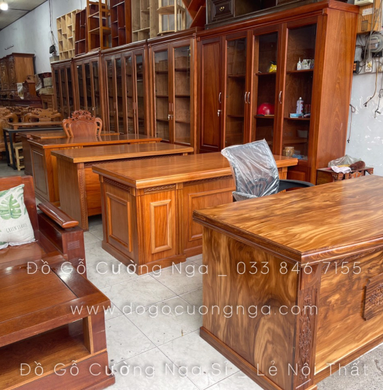 Bàn Làm Việc Gỗ Xoan Đào 1m2 Hiện Đại - BLV 09