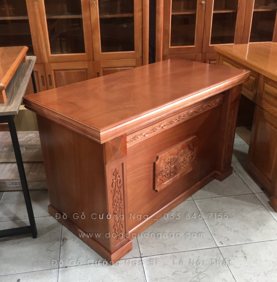 Bàn Làm Việc Gỗ Xoan Đào 1m2 Hiện Đại - BLV 09