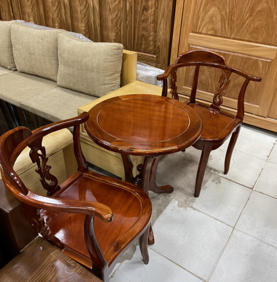 Bàn Trà 2 Ghế Gỗ Tràm Giá Rẻ 