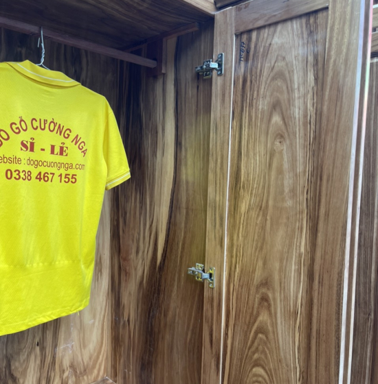 Tủ quần áo gỗ hương xám 2 tầng 5 cánh cao cấp 