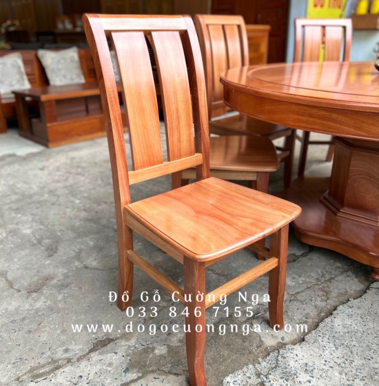 Bàn ăn gỗ Xoan Đào mặt liền 1m6 - 6 ghế BG 051