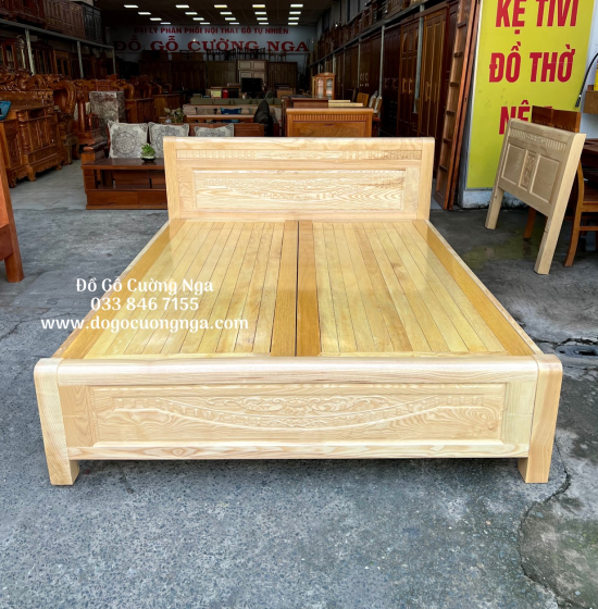 Giường Ngủ Gỗ Sồi Nga Phản Thưa Giá Rẻ Bền Đẹp 