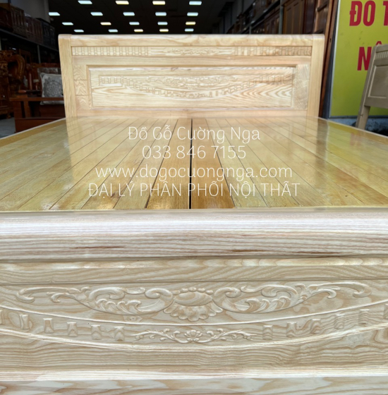 Giường Ngủ Gỗ Sồi Nga Phản Thưa Giá Rẻ Bền Đẹp 
