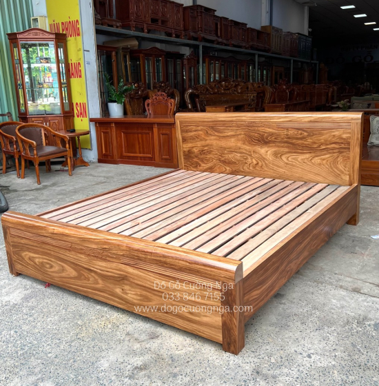 Giường Ngủ Gỗ Hương Xám Vạt Lan Hiện Đại Giá Rẻ 
