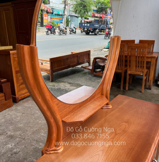 Bàn Trang Điểm Gỗ Xoan Đào 1m1 Đẹp Giá Rẻ TĐ 023