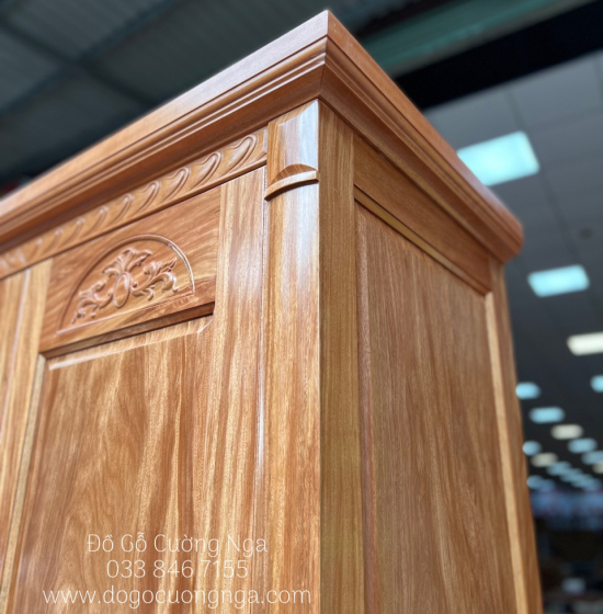 Tủ quần áo gỗ Đinh Hương 2 cánh - 1m2 hiện đại