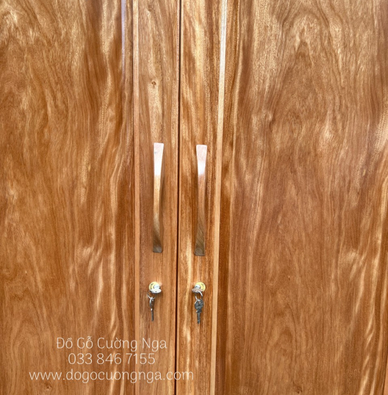 Tủ quần áo gỗ Đinh Hương 2 cánh - 1m2 hiện đại