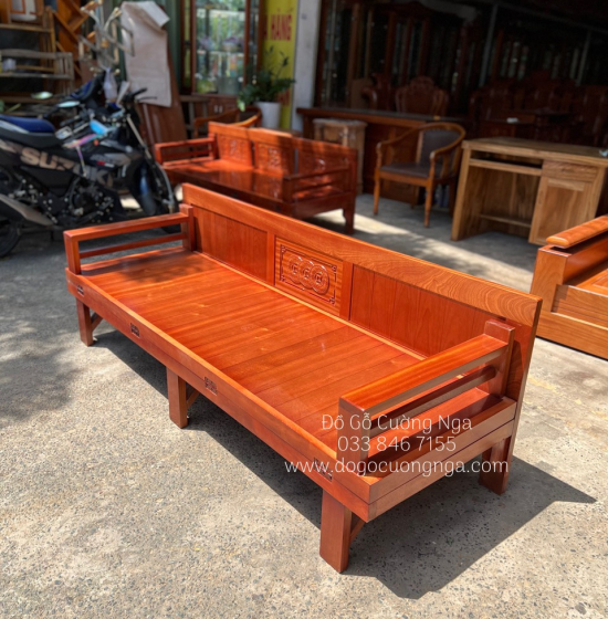 Giường gấp gỗ - ghế giường gỗ xoan đào 1m2x1m9 