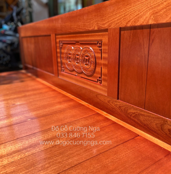 Giường gấp gỗ - ghế giường gỗ xoan đào 1m2x1m9 