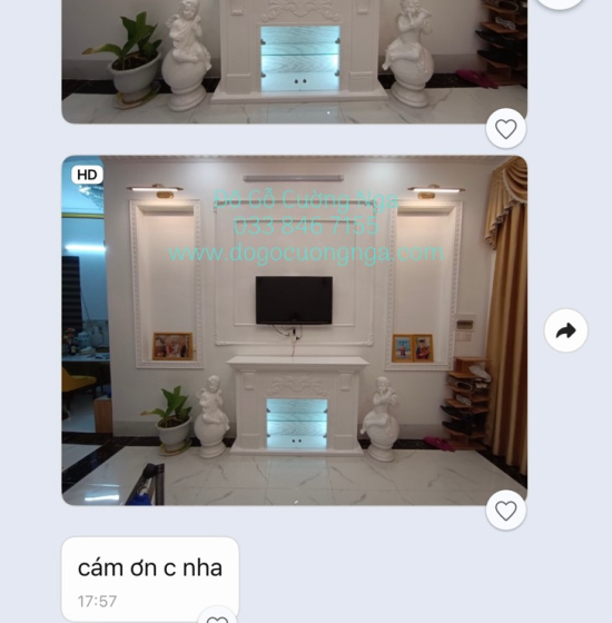 Lò sưởi trang trí gỗ xoan đào - kết hợp tủ rượu TG 01