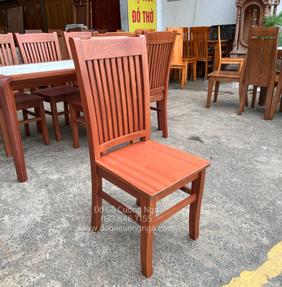 Bàn Ăn Gỗ Xoan Đào Mặt Đá 6 Ghế Hiện Đại BG 1-105