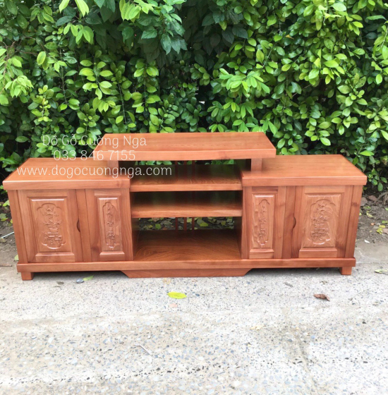 Kệ Tivi Gỗ Xoan Đào Hiện Đại Mẫu Mâm Giá Rẻ KG 026