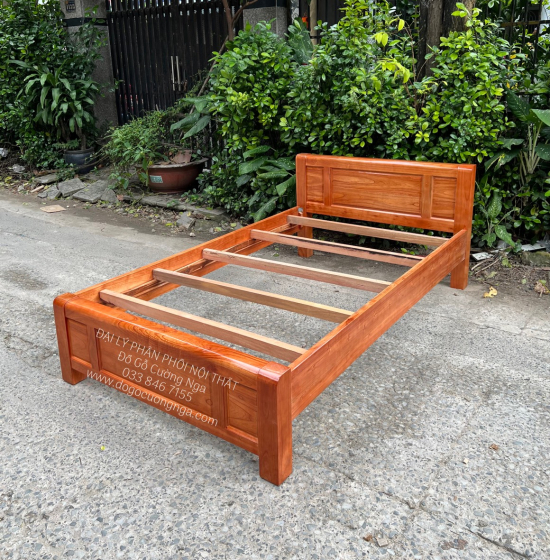 Giường Đơn Gỗ Xoan Bắc 1m2 - Phản Thưa Bền Đẹp 