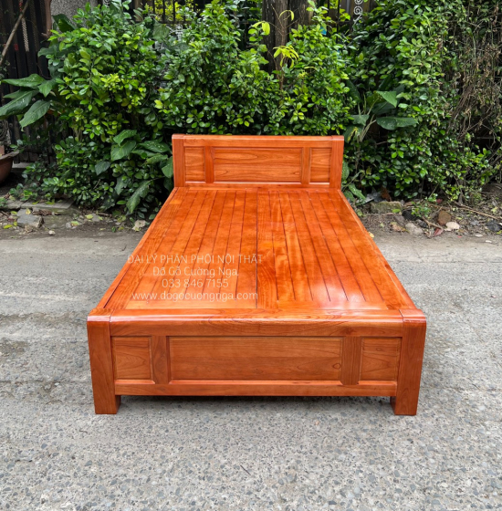 Giường Đơn Gỗ Xoan Bắc 1m2 - Phản Thưa Bền Đẹp 