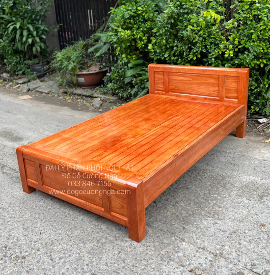 Giường Đơn Gỗ Xoan Bắc 1m2 - Phản Thưa Bền Đẹp 