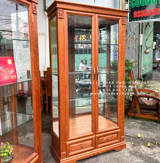 Tủ Rượu Trang Trí Gỗ Xoan Đào Hiện Đại TG 14.11