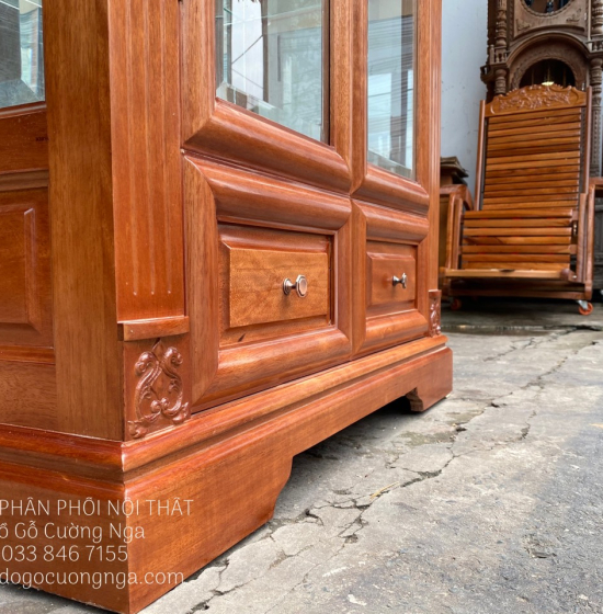 Tủ Rượu Trang Trí Gỗ Xoan Đào Hiện Đại TG 14.11