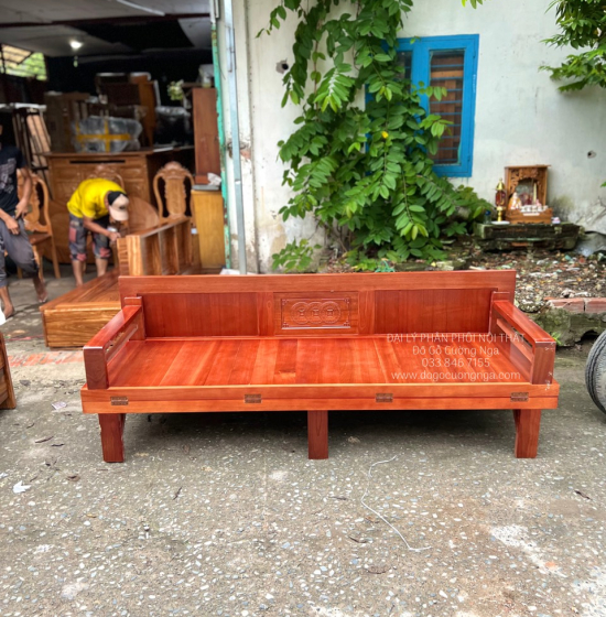 Giường gấp gỗ - ghế giường gỗ xoan đào 1m2x1m9 