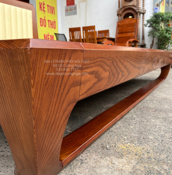 Giường Ngủ Gỗ Sồi Nga Kiểu Nhật Chân Quỳ Đẹp Hiện Đại 