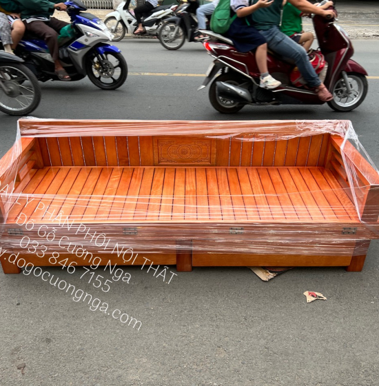 Giường Gấp Gỗ Sồi 2 Ngăn Kéo 1m6x2m - Màu Xoan Giá Rẻ 