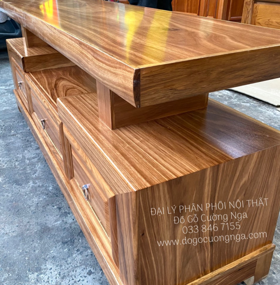 Kệ Tivi Gỗ Hương Xám Tự Nhiên Hiện Đại KG 15.7