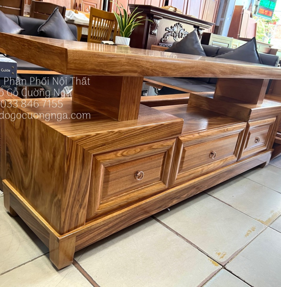 Kệ Tivi Gỗ Hương Xám Tự Nhiên Hiện Đại KG 15.7