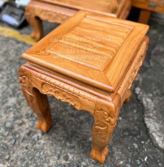 Ghế Salon Gỗ Gõ Đỏ Tay 10 - 6 Món Cao Cấp 