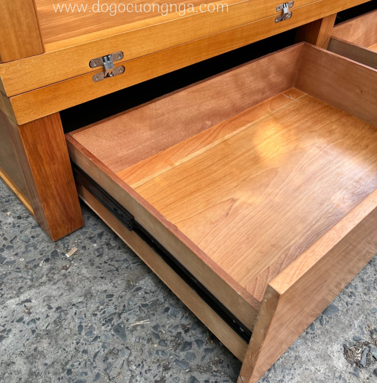 Giường Gấp Gỗ Gõ Đỏ 2 Ngăn Kéo 1m4x2m Giá Rẻ 