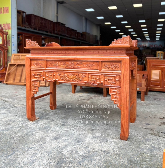 Bộ Bàn Thờ Gỗ Hương Đá 1nm53 Cao Cấp Trạm Sen
