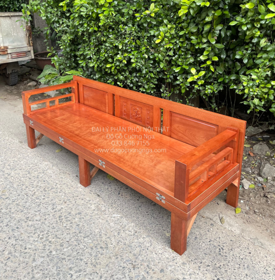 Giường Gấp Gỗ Xoan Đào Bản Lề Âm Giá Rẻ 