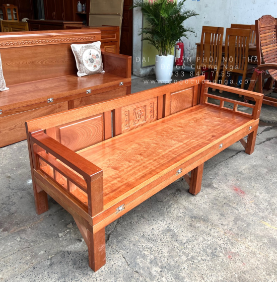 Giường Gấp Gỗ Xoan Đào Bản Lề Âm Giá Rẻ 