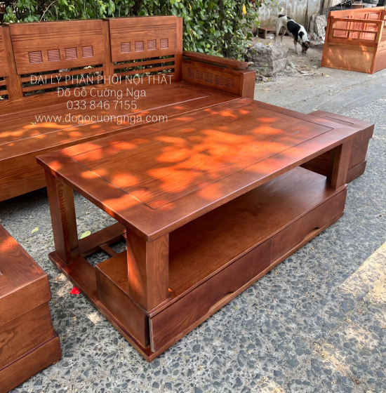 Sofa Gỗ Sồi Nga Nhỏ Gọn Chung Cư Nhà Phố 