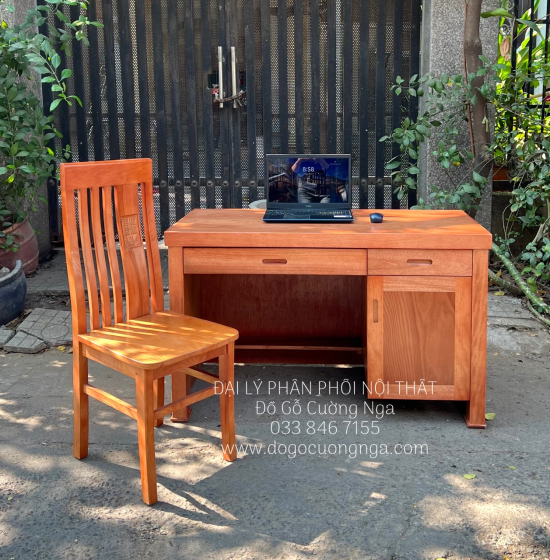 Bàn Ghế Làm Việc Gỗ Xoan Đào Giá Rẻ Thiết Kế Đẹp Mắt 