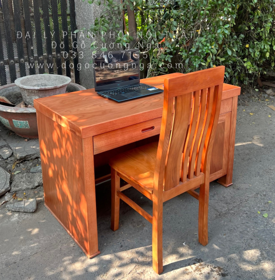Bàn Ghế Làm Việc Gỗ Xoan Đào Giá Rẻ Thiết Kế Đẹp Mắt 